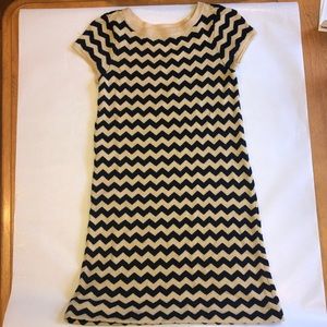 Lily Pulitzer Sweater dress. Metallic gold/navy